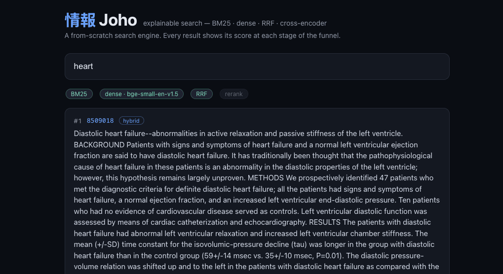 Joho โ From-Scratch Search Engine